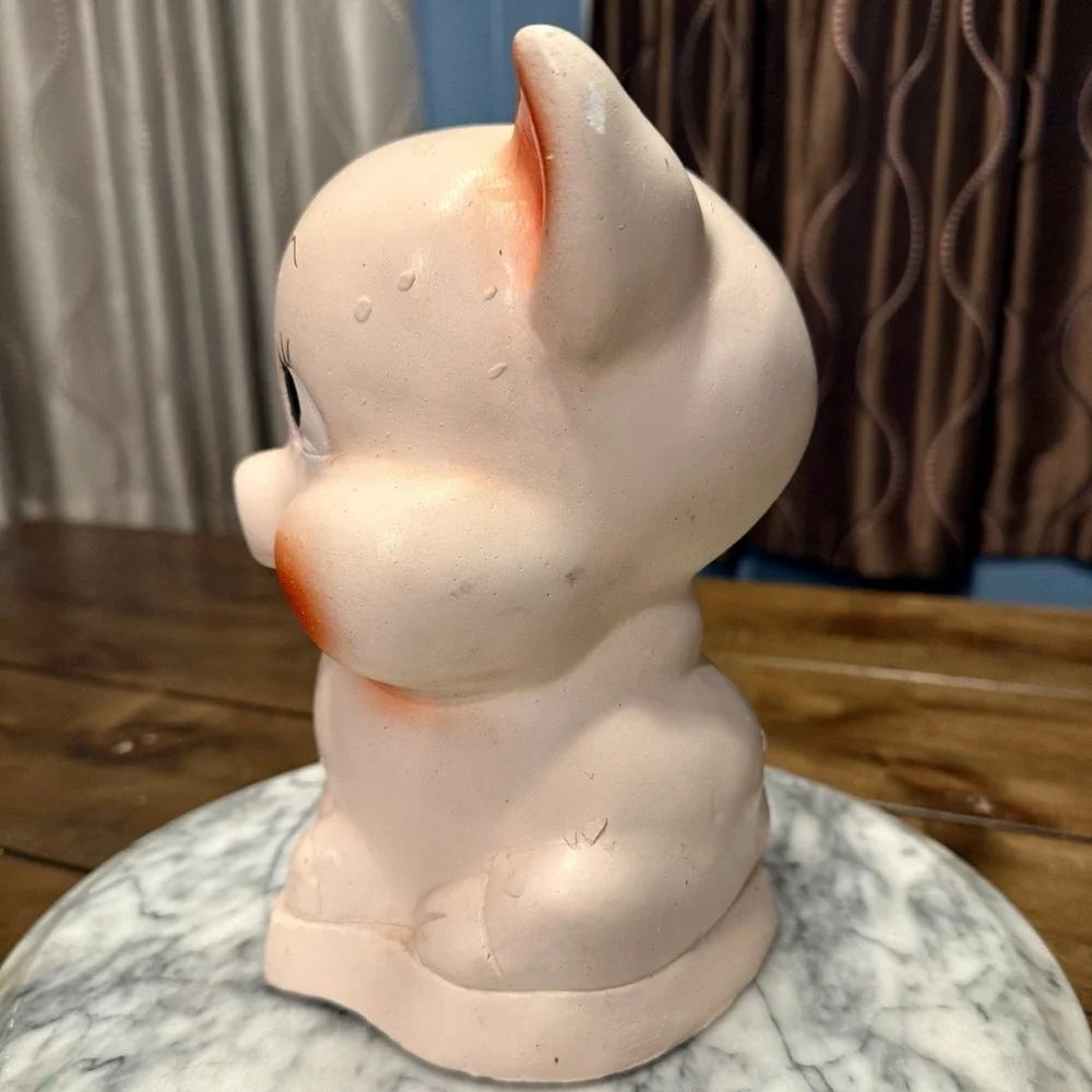 VTG 1950s Chalkware Anthromorphic Piggy Bank 9